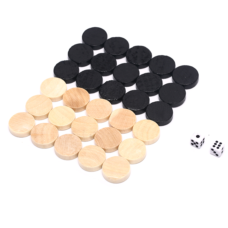 Board Game Zenith - 30Pcs Houten Dammen Dammen Backgammon Schaakstukken