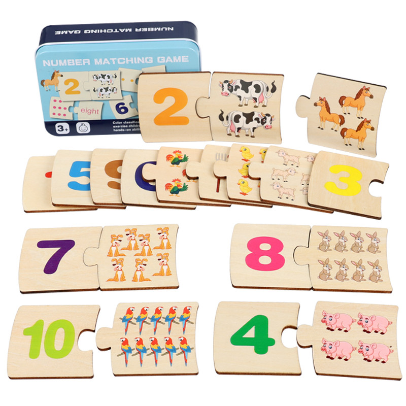 Board Game For 6 Years Old - Kinderen Ijzeren Doos Nummer Verlichting Gekoppeld