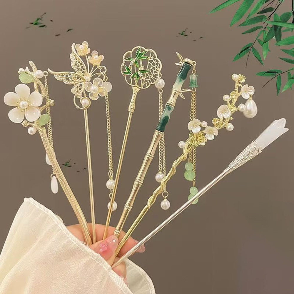 Board Game Go - 1/6pcs Elegante Chinese Stijl Kwastje Haar