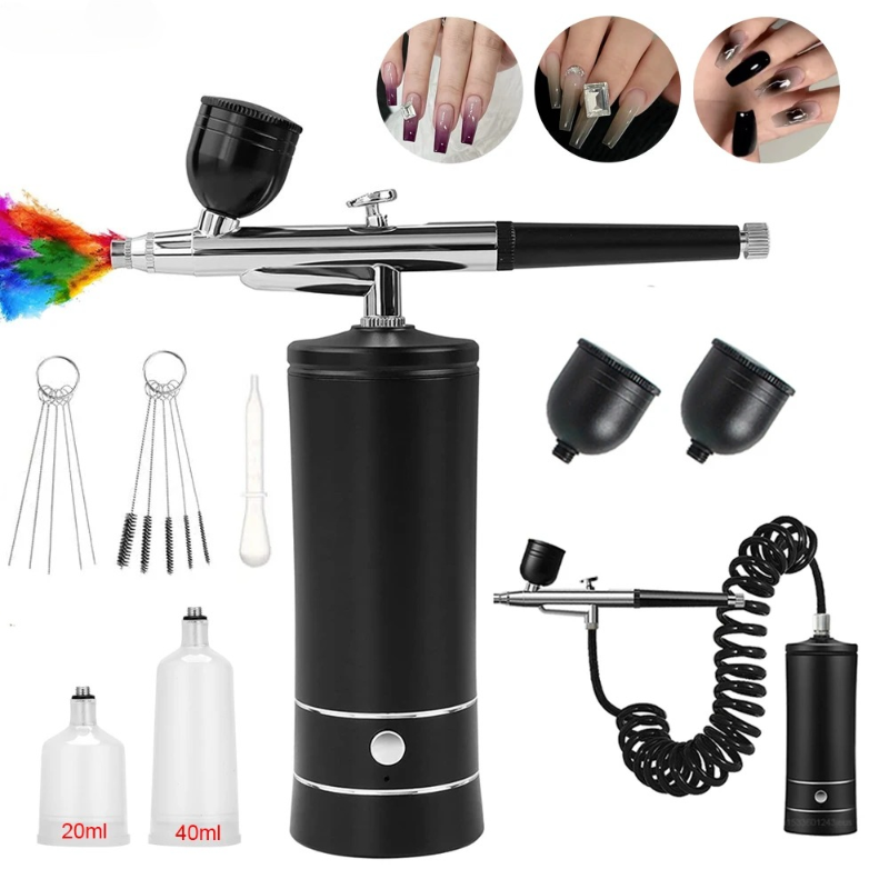 Miniature Painting Set - Airbrush nagelkunst schilderset met compressor, mini