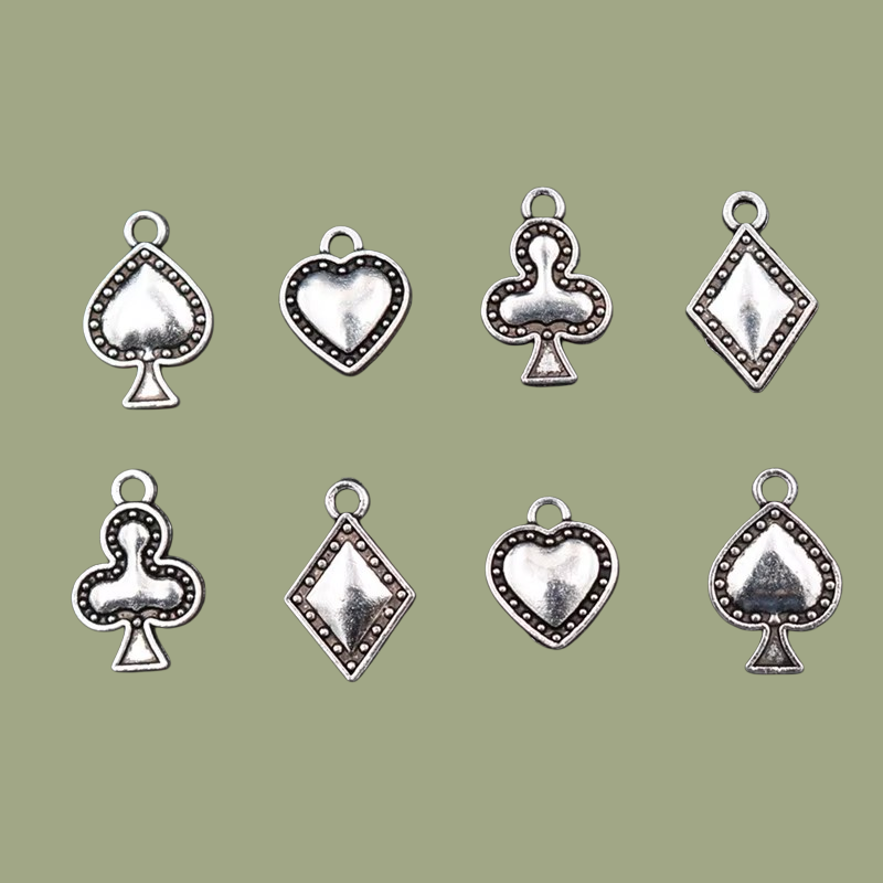 Board Game Logo - Wkoud 20Pcs Zilver Kleur Speelkaarten Kleur