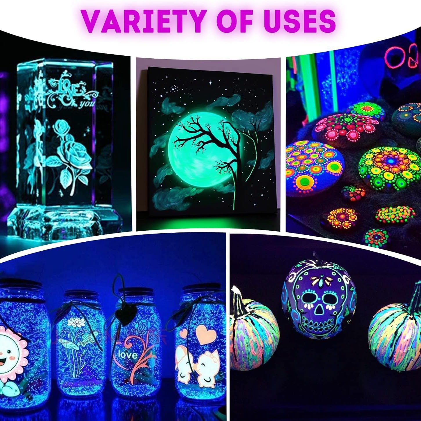 10 kleuren 60 ml Glow in Dark  - Miniature Painting Set recensie en prijs