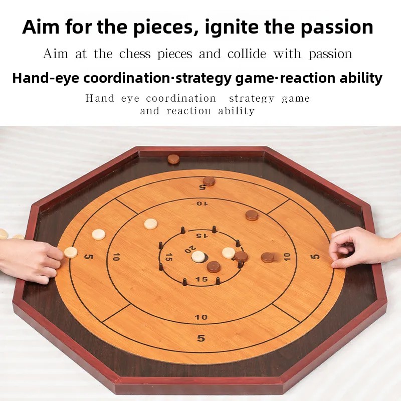 Massief houten Crokinole bord  - Board Game Zenith recensie en prijs