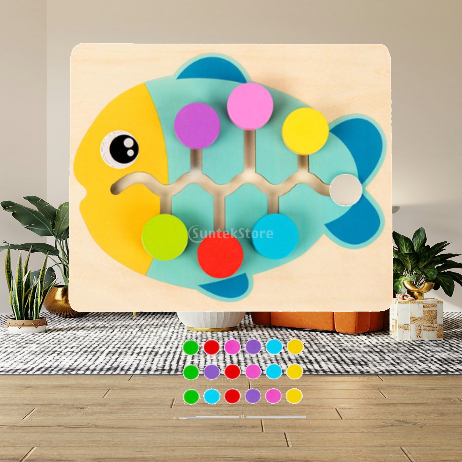 Houten kleurmatching schuifpuz - Board Game For 6 Years Old recensie en prijs