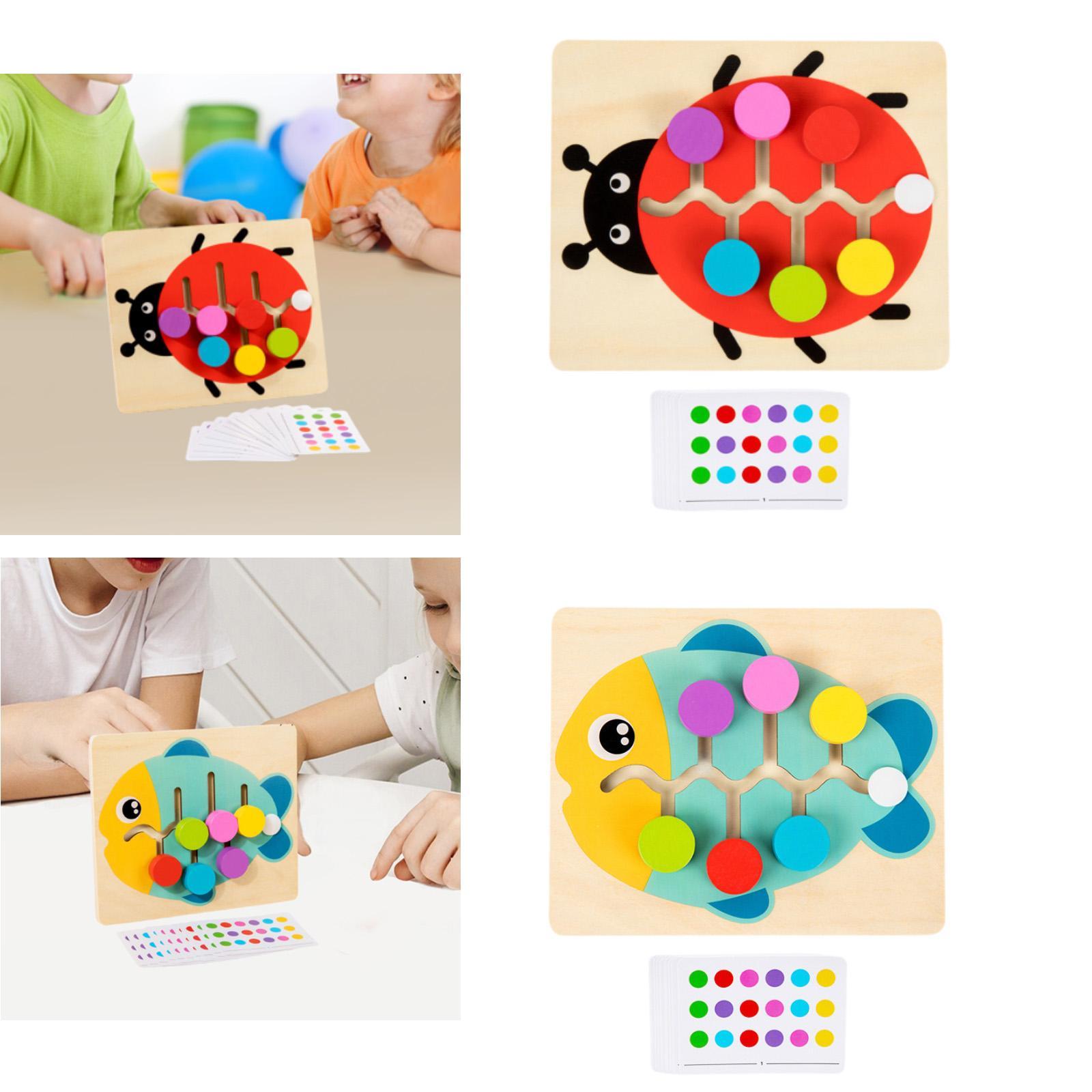 Houten kleurmatching schuifpuz - Board Game For 6 Years Old recensie en prijs