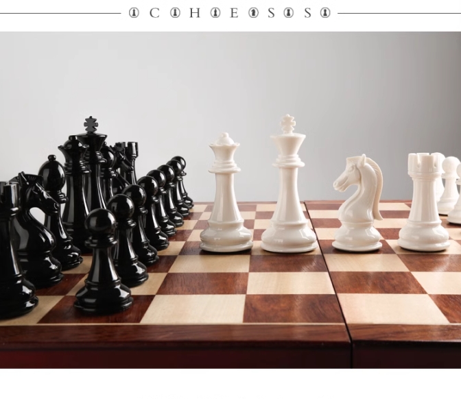 3-in-1 houten schaakspel, opvo - Board Game Logo recensie en prijs
