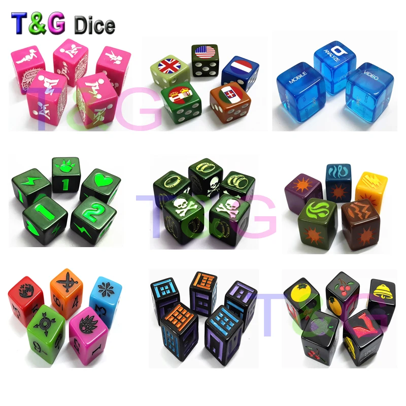 T & G 16Mm Aangepaste D6 Dobbe - Board Game Logo recensie en prijs