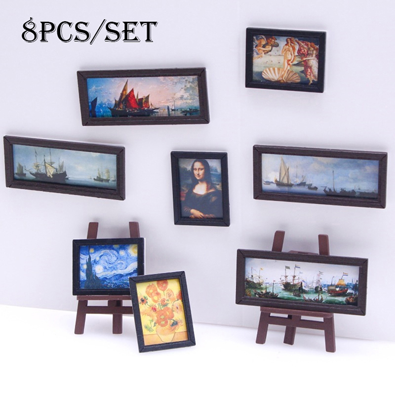8 stks/set 1:12 Poppenhuis Min - Miniature Painting Set recensie en prijs
